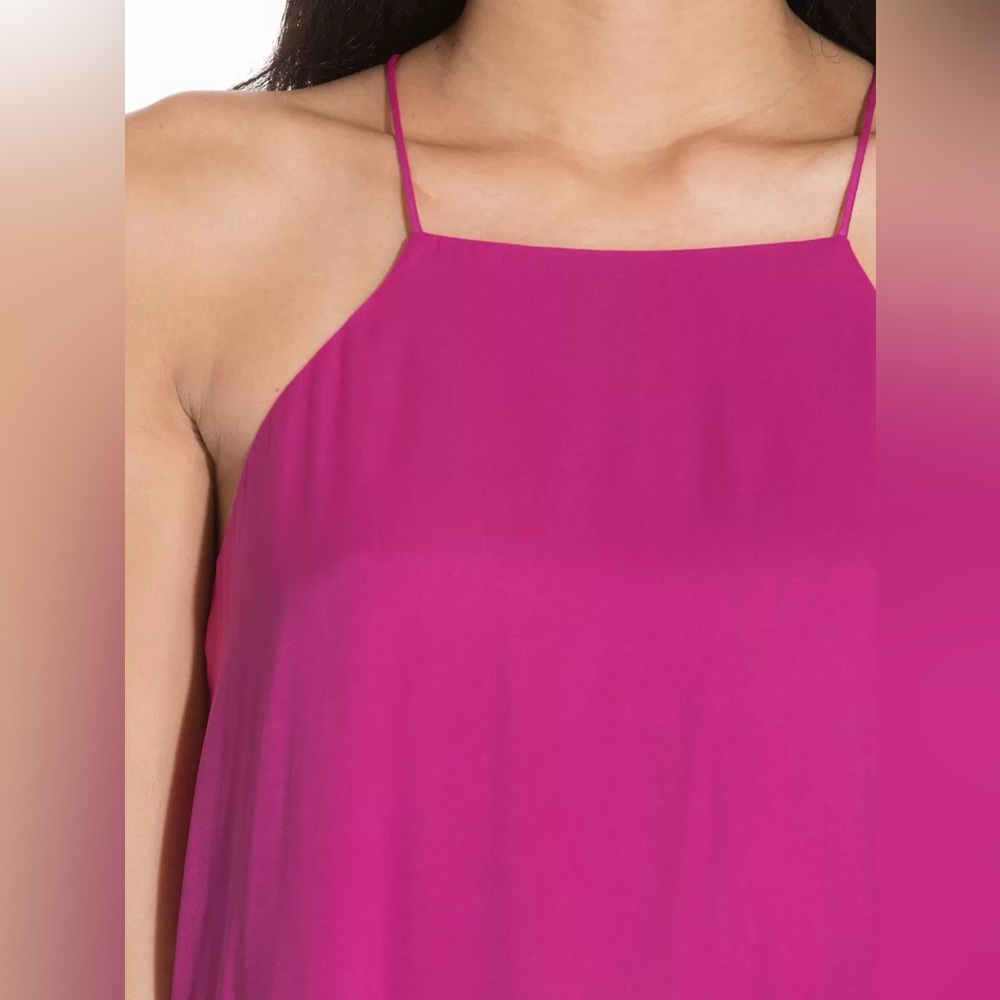 Polo Ralph Lauren Dayana Fuchsia Silky Dress cocktail party summer dress size 4 - Picture 4 of 13